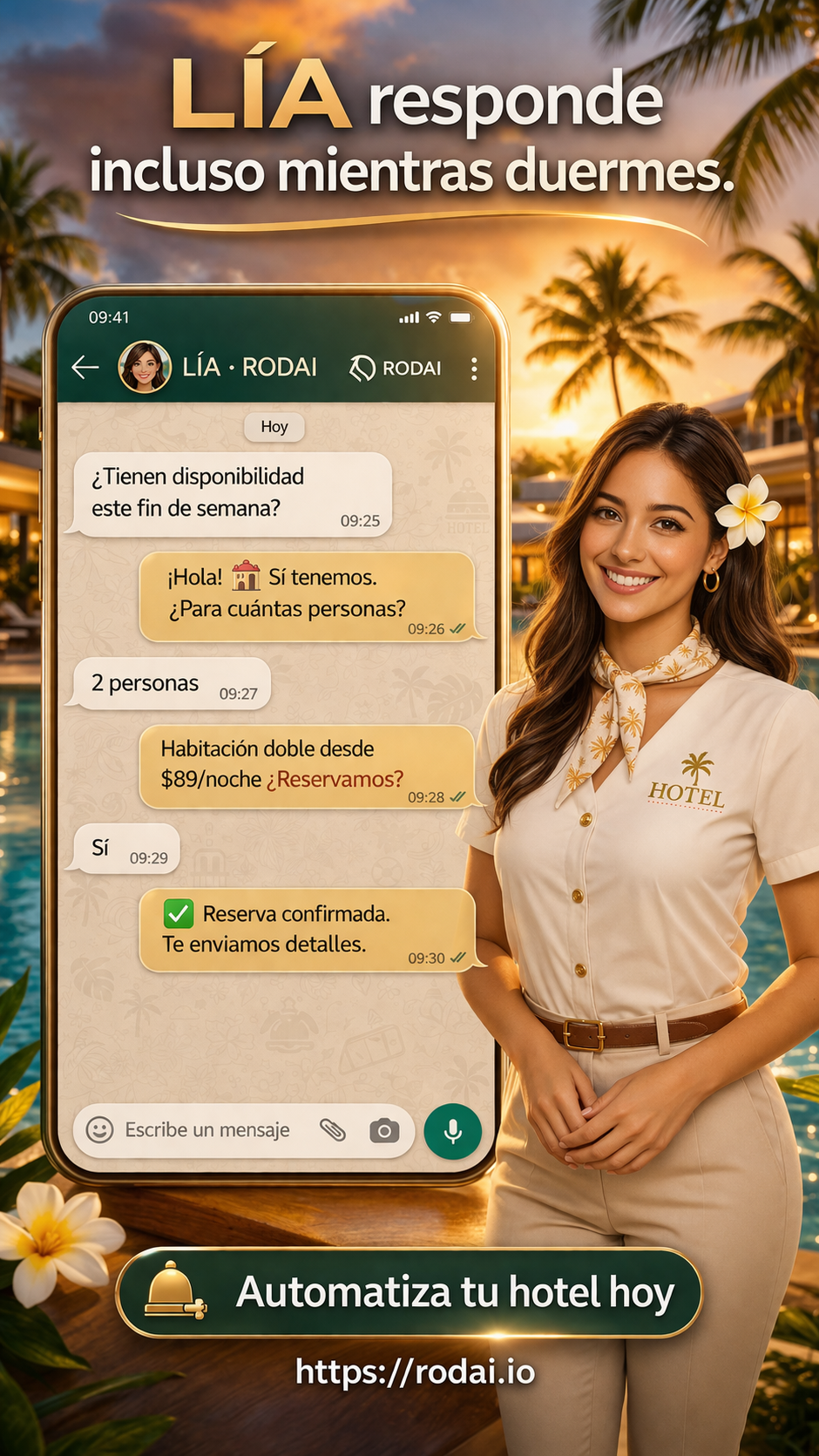 Chatbot WhatsApp para hoteles y hospedajes